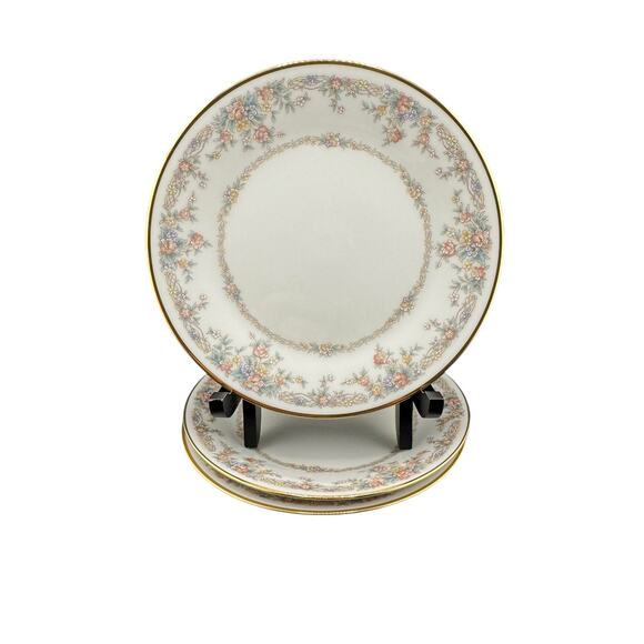 Vintage Noritake Dessert Plates Gallery Pattern Ivory China 7246 Set of3 - Picture 1 of 3
